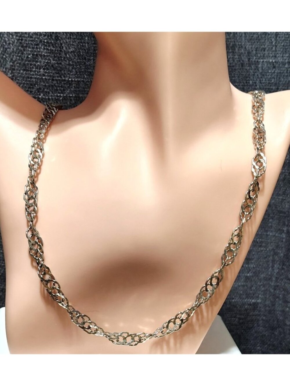 925 Sterling Silver Link Singapore? Chain 27.5 grams 24" Twisted Rope Appearance
